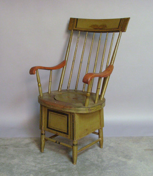 Appraisal: Pennsylvania painted potty chair th c