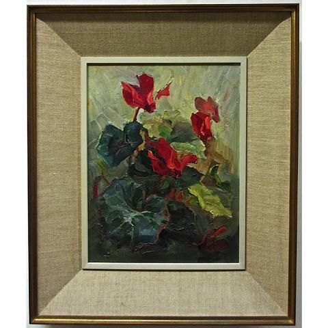 Appraisal: GUTTORN OTTO POLISH CANADIAN - CYCLAMEN OIL ON MASONITE SIGNED