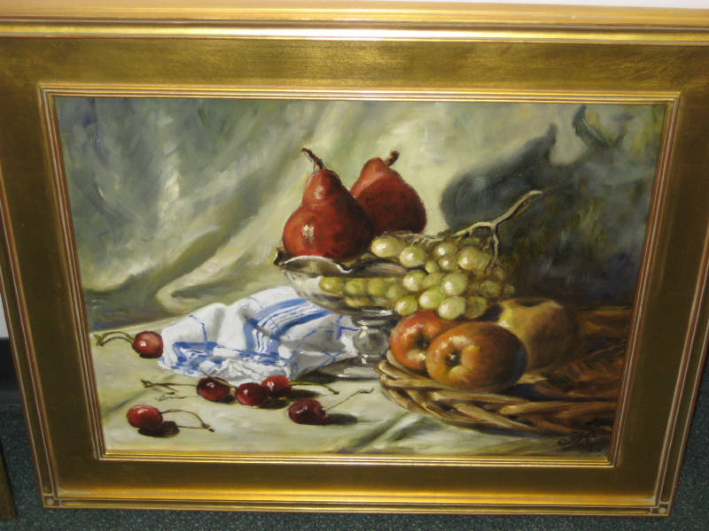 Appraisal: IREK T SZELAG POLISH AMERICAN B Still life with cherries