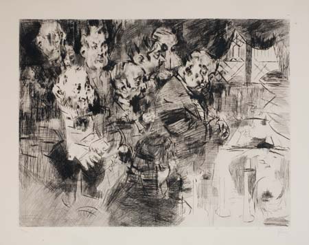 Appraisal: JACK LEVINE Gangster's Funeral Drypoint and engraving x mm x