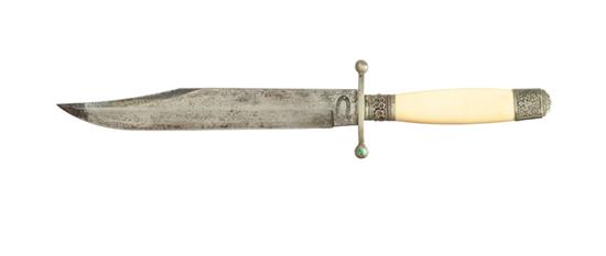 Appraisal: KNIFE American early th century Bowie knife with blade marked