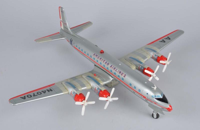 Appraisal: Japanese Tin Litho Battery-Operated DC- Airplane Comes in original box