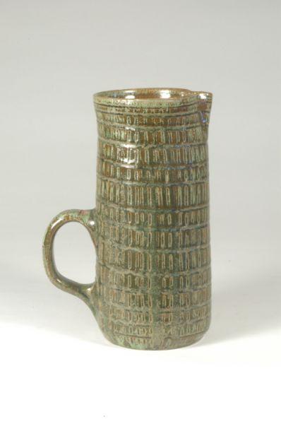 Appraisal: Signed AR Cole Cylindrical pitcher H - W - Two