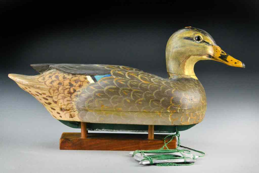 Appraisal: Woodson Roddy Mallard Hen - SignedFinely painted hen with glass