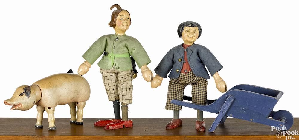 Appraisal: Schoenhut Max and Moritz figures each with a two-part head