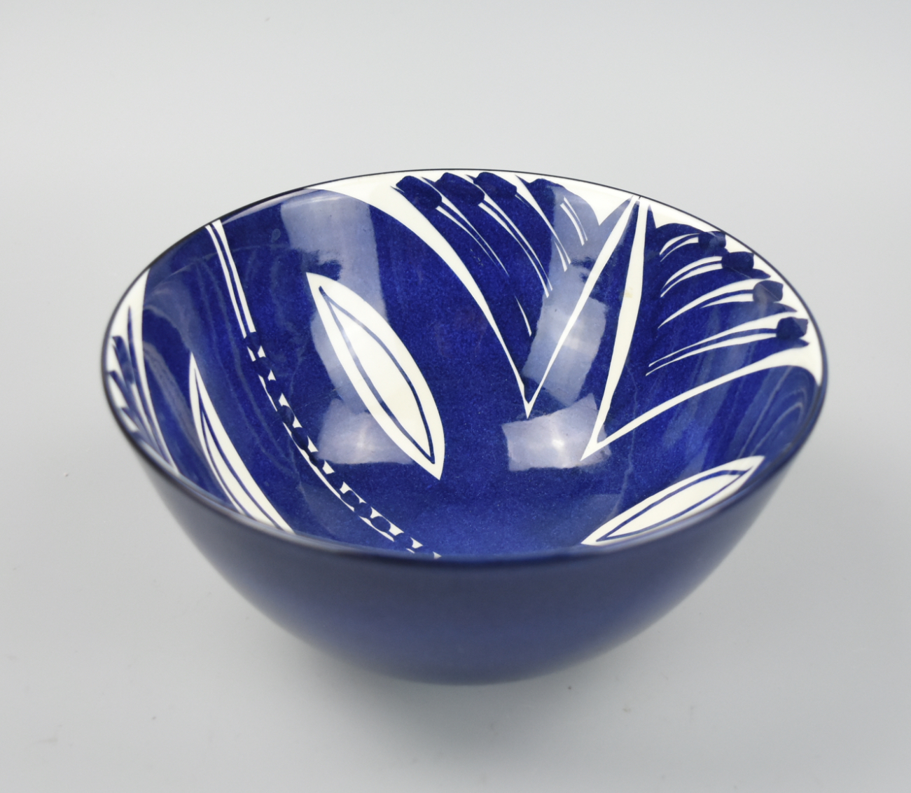 Appraisal: ROYAL COPENHAGEN STUDIO-LINE BLUE BOWL A blue white Chinese porcelain