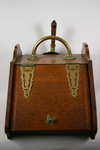 Appraisal: COAL HOD - Circa - brass fitted oak coal hod