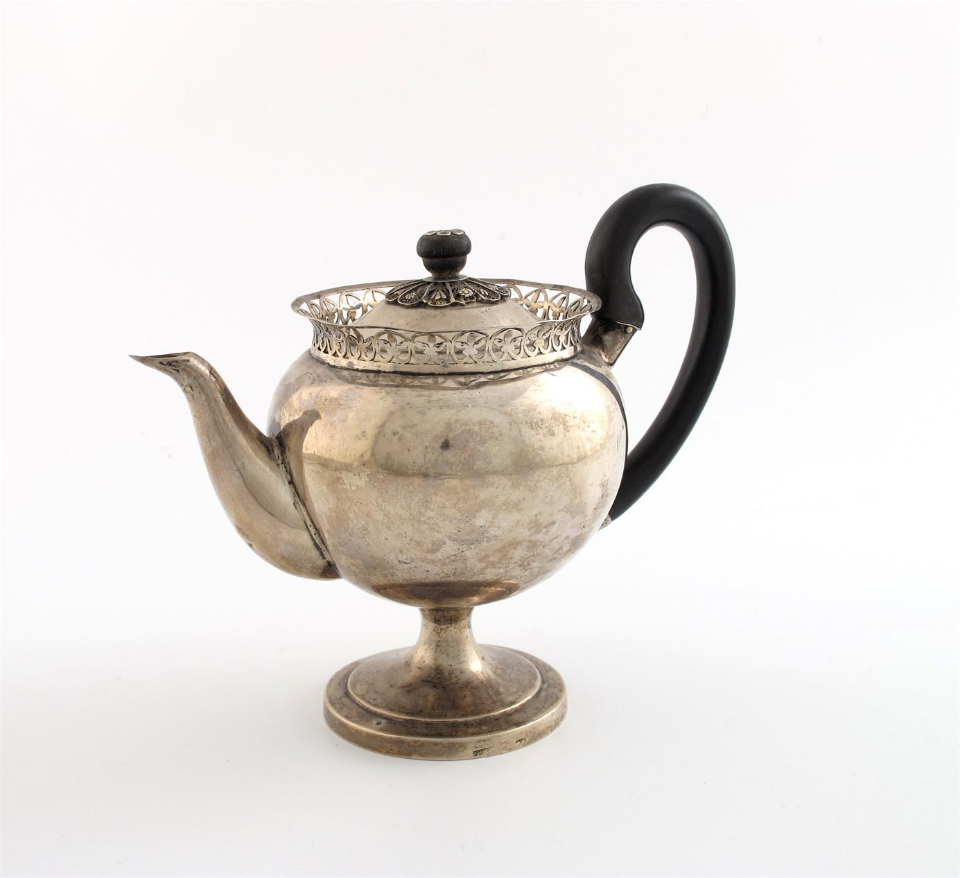 Appraisal: A th century continental silver teapot