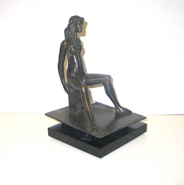 Appraisal: Mario Negri Italian - Seated nude stamped 'Mario Negri '