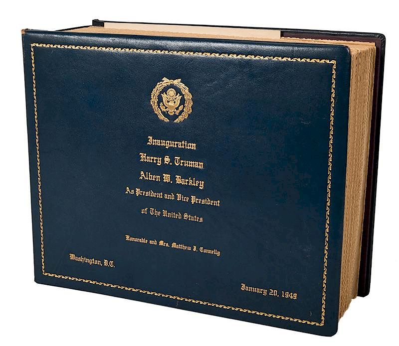 Appraisal: Harry Truman Large and Specially-Bound Inauguration Photo Album Truman Harry