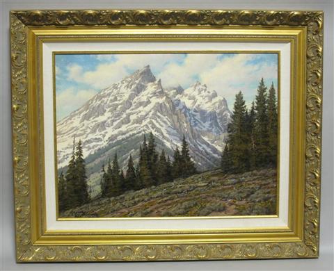 Appraisal: GREGORY SIEVERS AMERICAN - SNOW CAPPED MOUNTAIN Oil on board