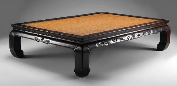 Appraisal: A hongmu luohan bed Late Qing Dynasty With soft seat