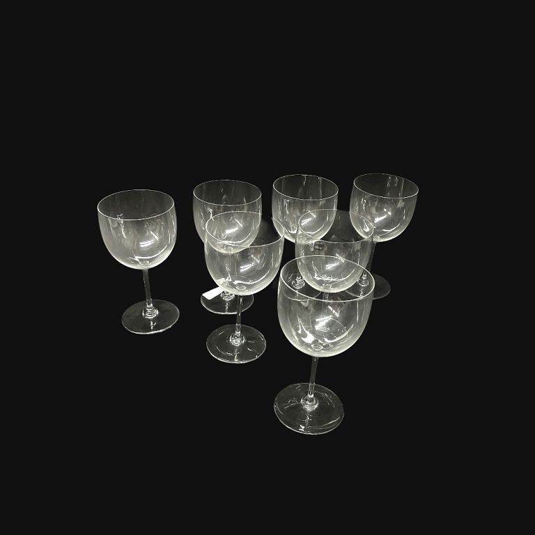 Appraisal: Seven Baccarat Wine Glasses Seven Baccarat Wine Glasses Measures inches