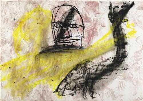 Appraisal: DISLER MARTIN Seewen - Geneva Untitled Charcoal chalk and stamped