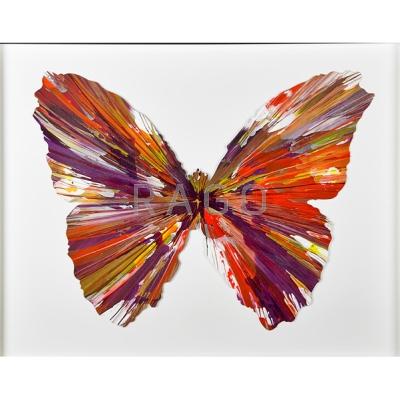 Appraisal: Damien Hirst British b Butterfly Spin Painting Created at Damien