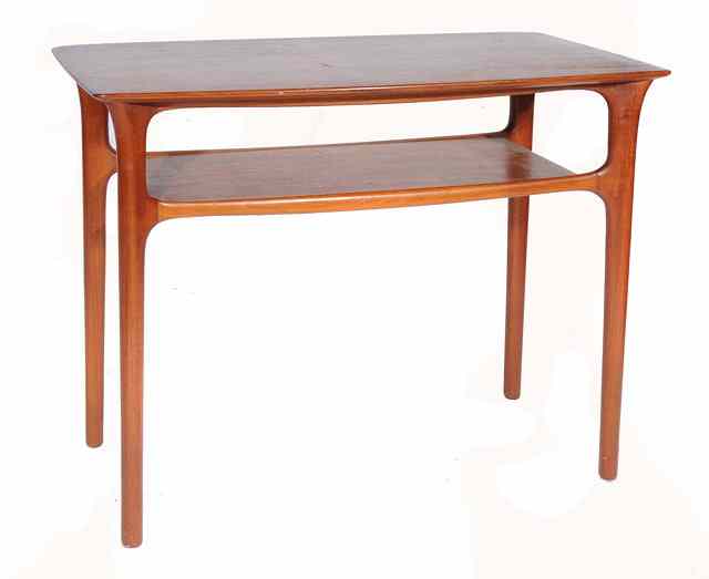 Appraisal: A two tier Scandinavian designed teak occasional table circa in