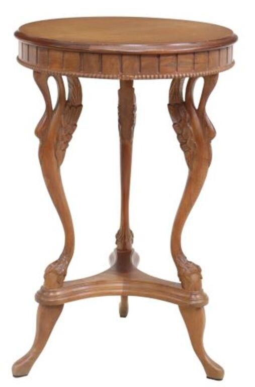 Appraisal: Italian Neoclassical style carved walnut figural side table th c