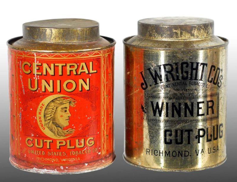 Appraisal: Lot of Tobacco Canisters Description Includes one Century Union and