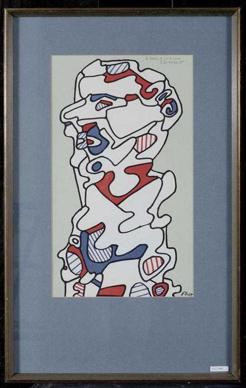 Appraisal: DUBUFFET JEAN Le Havre - Paris Composition Silk screen monogrammed