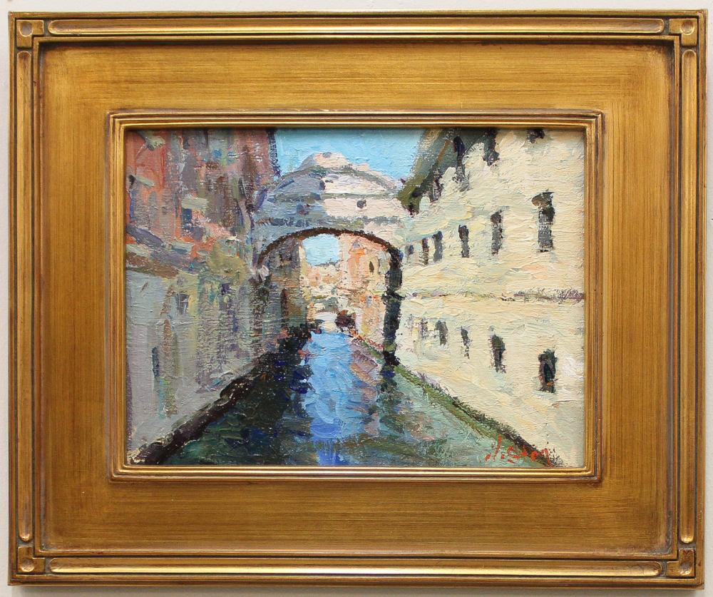 Appraisal: NICK STOQ United States st century oil on board Venice