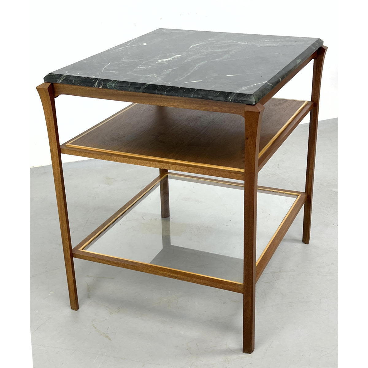 Appraisal: Custom Marble Top Occasional Table with Stylish Wood Frame Dimensions