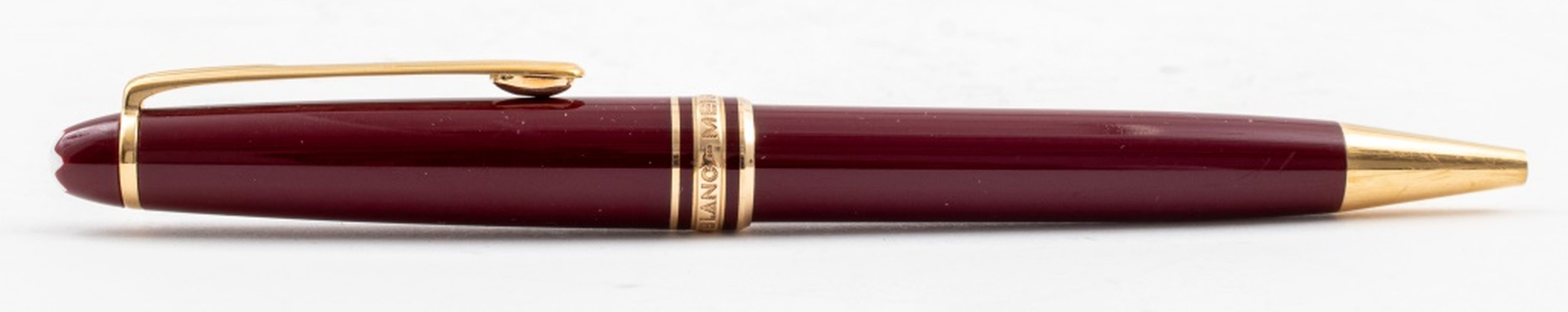 Appraisal: MONTBLANC MEISTERSTUCK BURGUNDY BALLPOINT PEN Montblanc Meisterstuck burgundy ballpoint pen