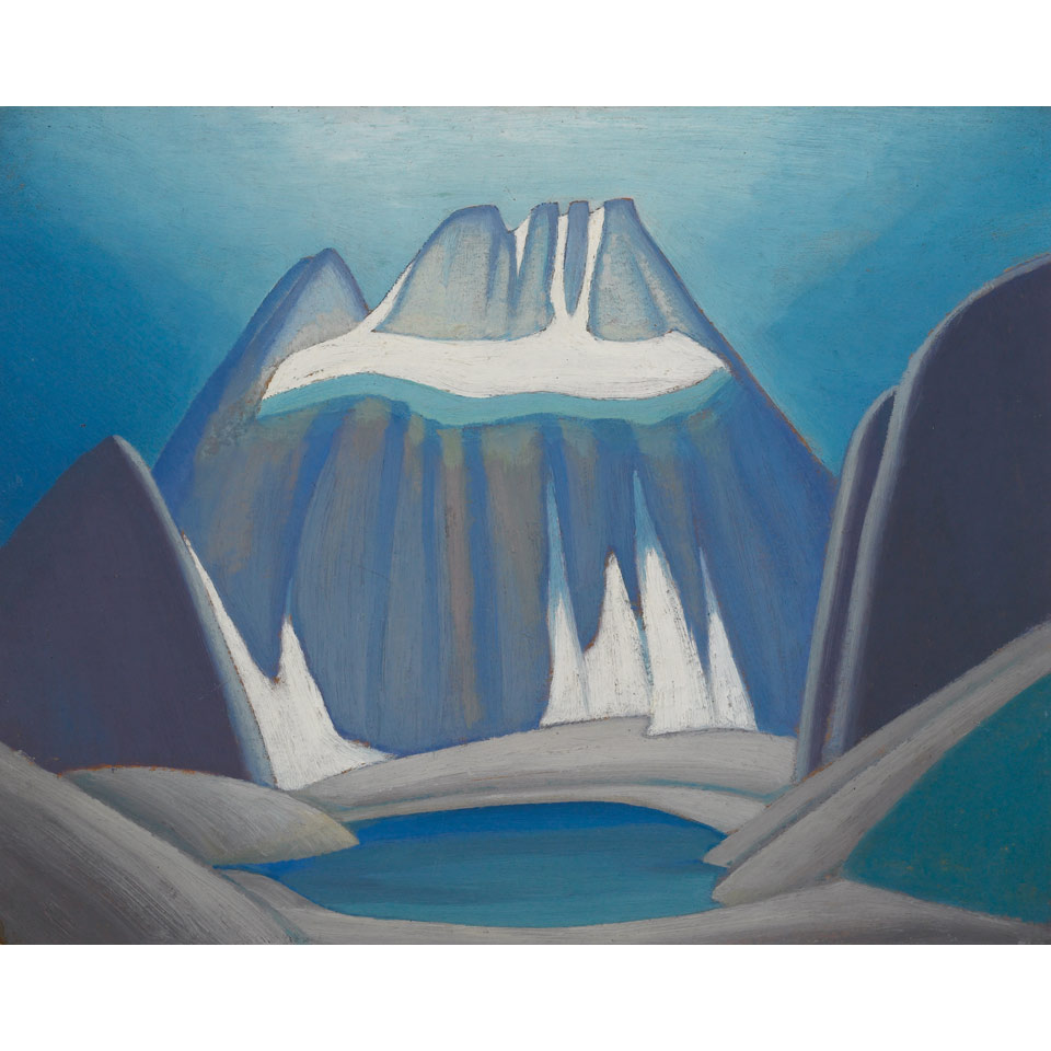 Appraisal: LAWREN STEWART HARRIS MOUNTAIN CONSOLATION LAKE oil on board x