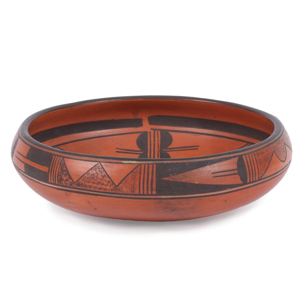 Appraisal: NATIVE AMERICAN VINTAGE HOPI POLYCHROME POTTERY BOWL BY GARNET PAVATEA