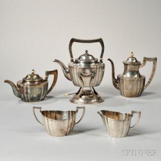 Appraisal: Assembled Five-piece Silver Tea and Coffee Service four sterling silver