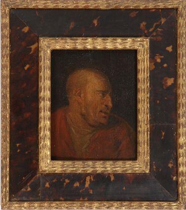 Appraisal: DUTCH SCHOOL PROFILE OF A MAN Possibly by Petrus Staverenus