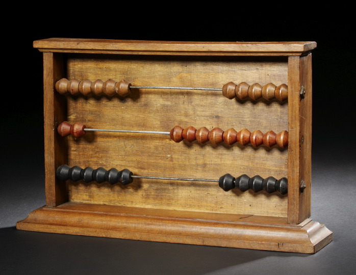 Appraisal: Kuang Hsu Stained Hardwood Tabletop Abacus first quarter th century