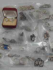 Appraisal: A quantity of silver and white metal tests silver jewellery