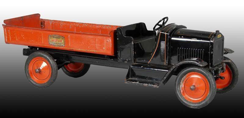 Appraisal: Pressed Steel Gendron ''Sampson'' Dump Truck Toy Description '' L