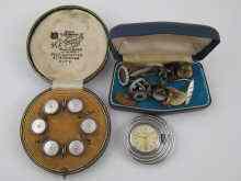 Appraisal: A cased set of six silver and m o p