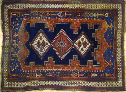 Appraisal: Persian throw rug ca ' x '