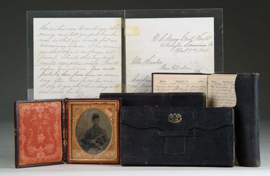 Appraisal: CIVIL WAR WISCONSIN INFANTRY SOLDIER S DIARY-SURGEON S WOUND LETTER