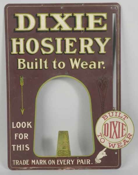 Appraisal: Dixie Hosiery Double Sided String Holder Description Original emblem on