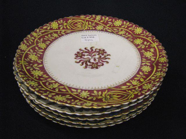 Appraisal: Royal Vienna Porcelain Plates various florals gold trim