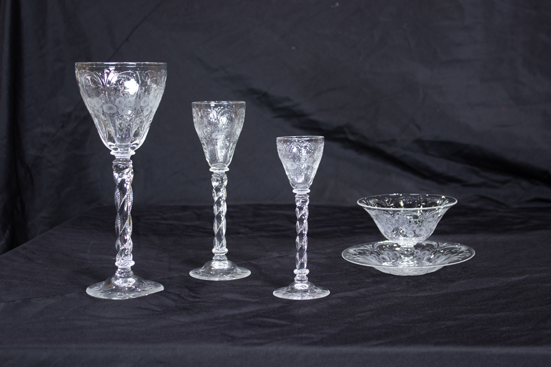 Appraisal: LOT OF A SUITE OF WEBB CORBETT 'ROCK CRYSTAL' CUT