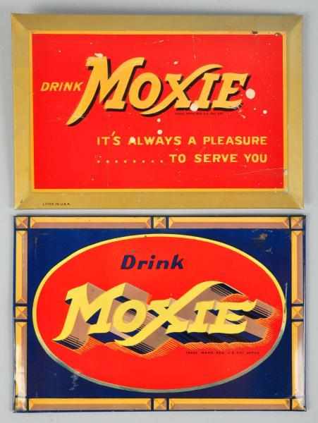 Appraisal: Lot of Tin over Cardboard Moxie Signs s to s