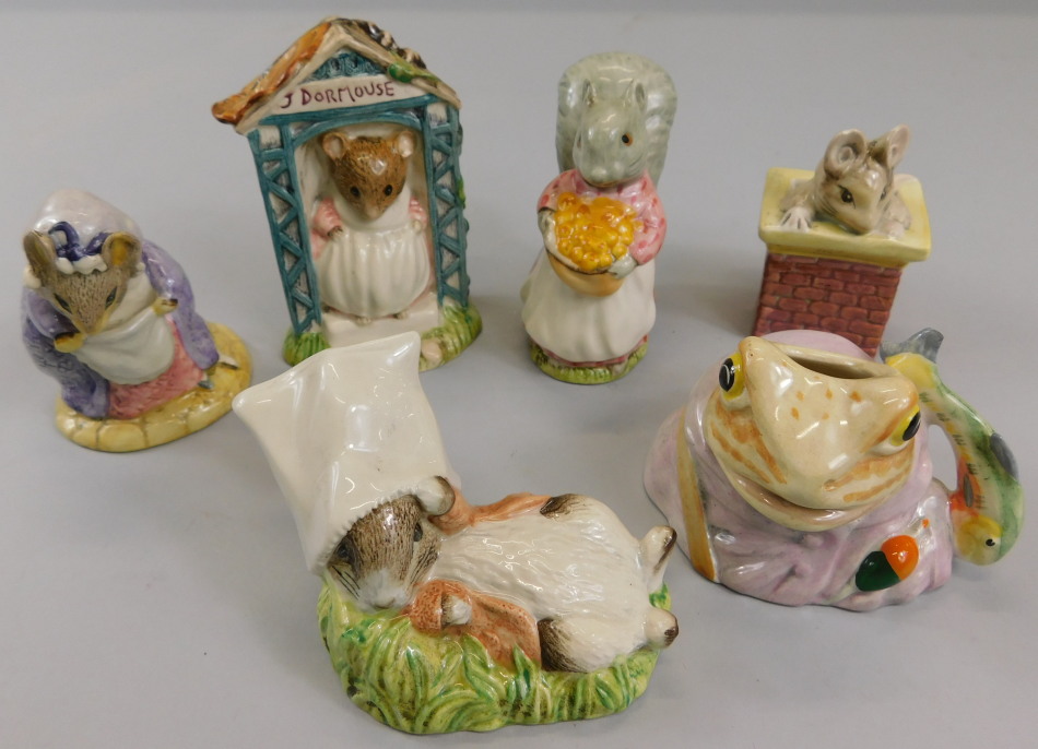 Appraisal: Six Royal Albert Beatrix Potter figures to include Jeremy Fisher