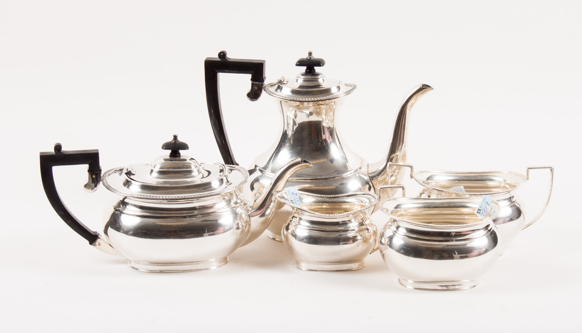 Appraisal: Sheffield silver-plated -piece coffee tea set including coffee pot in