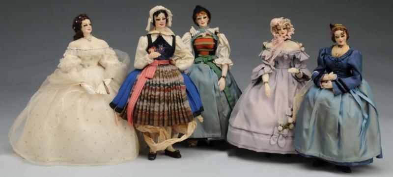 Appraisal: Lot of Cloth Dolls Made in Austria Description Molded faces