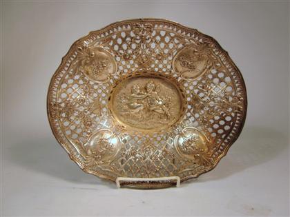 Appraisal: Continental silver basket stamped with crowned c