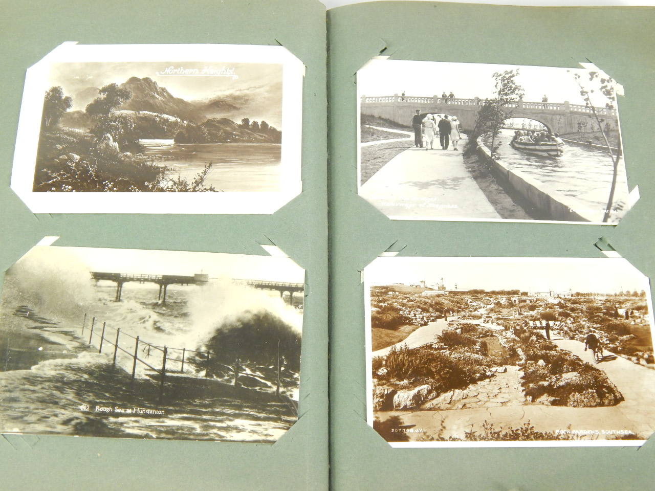 Appraisal: An album of postcards topographical including coastal resorts and some