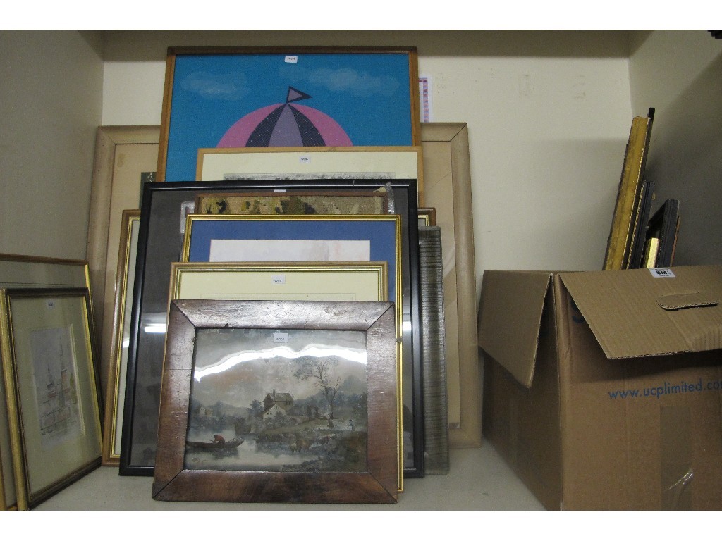 Appraisal: Box and loose assorted pictures and watercolours Provenance Viscount Strathallan