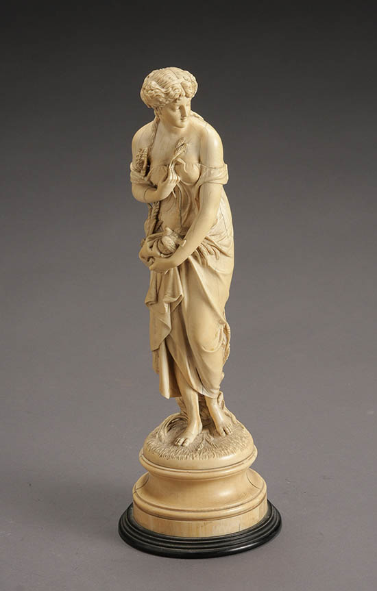 Appraisal: Lot Property from a Virginia Collection French Ivory Allegorical Figure