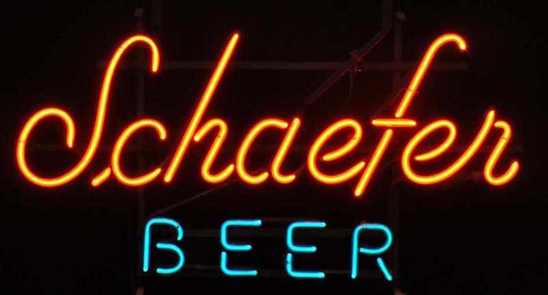 Appraisal: Schaefer Beer Neon Sign Description s to s Blue and