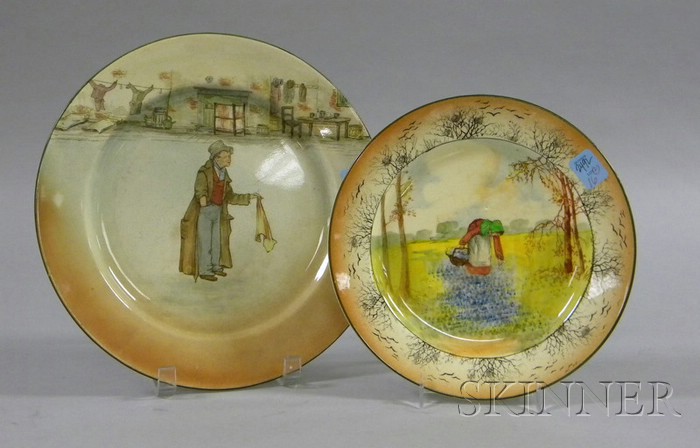 Appraisal: Two Royal Doulton Plates one depicting The Artful Dodger the