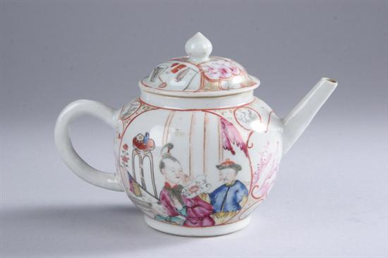 Appraisal: CHINESE EXPORT FAMILLE ROSE PORCELAIN MANDARIN PALETTE TEAPOT Circa -